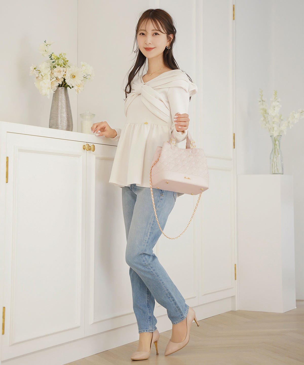 トートバッグ バッグ ハンドバッグ ハート ハートキルティング 2WAY かわいい