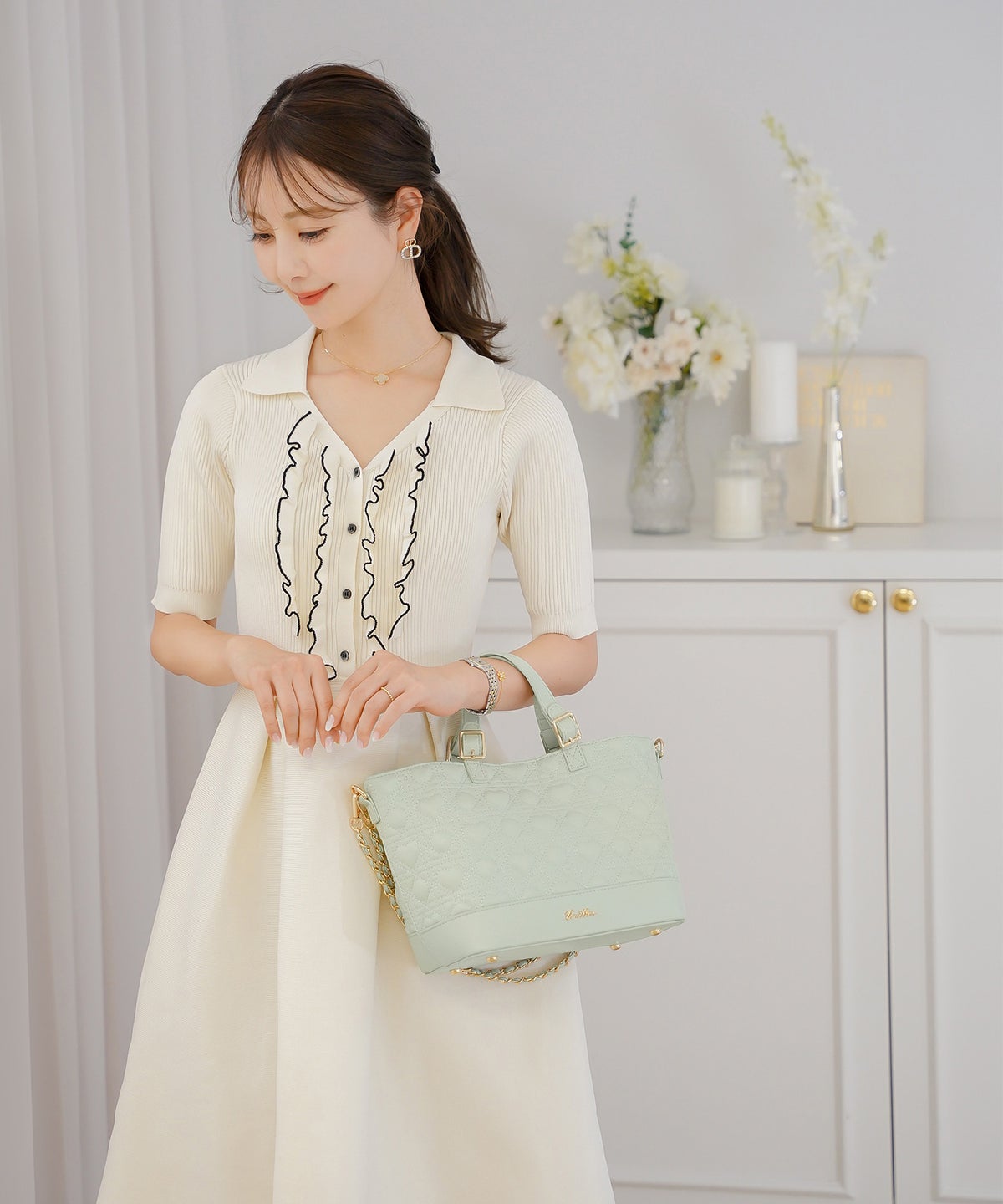 トートバッグ バッグ ハンドバッグ ハート ハートキルティング 2WAY かわいい