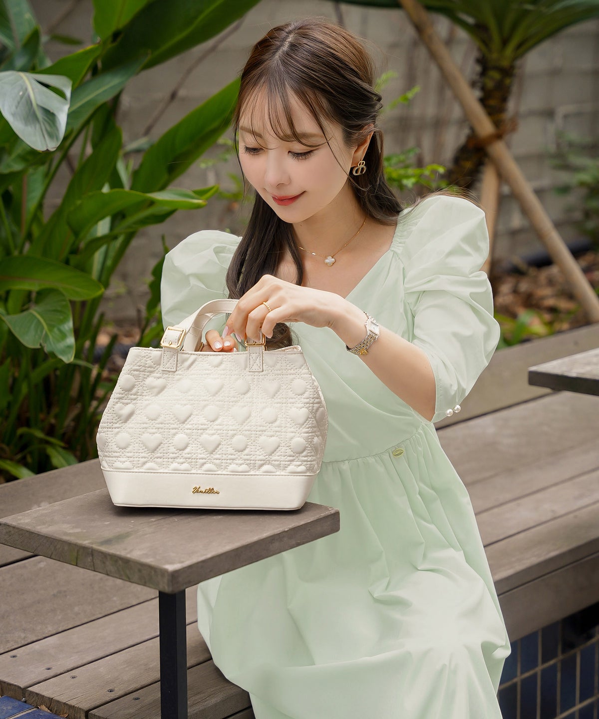 トートバッグ バッグ ハンドバッグ ハート ハートキルティング 2WAY かわいい