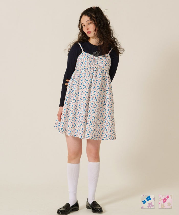 花柄/ワンピース/キャミワンピ