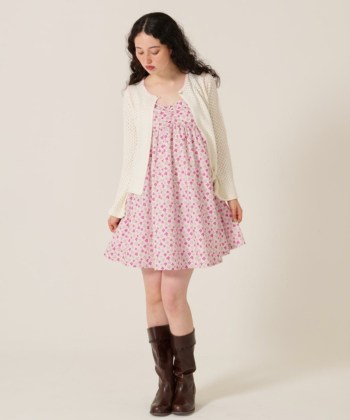 花柄/ワンピース/キャミワンピ