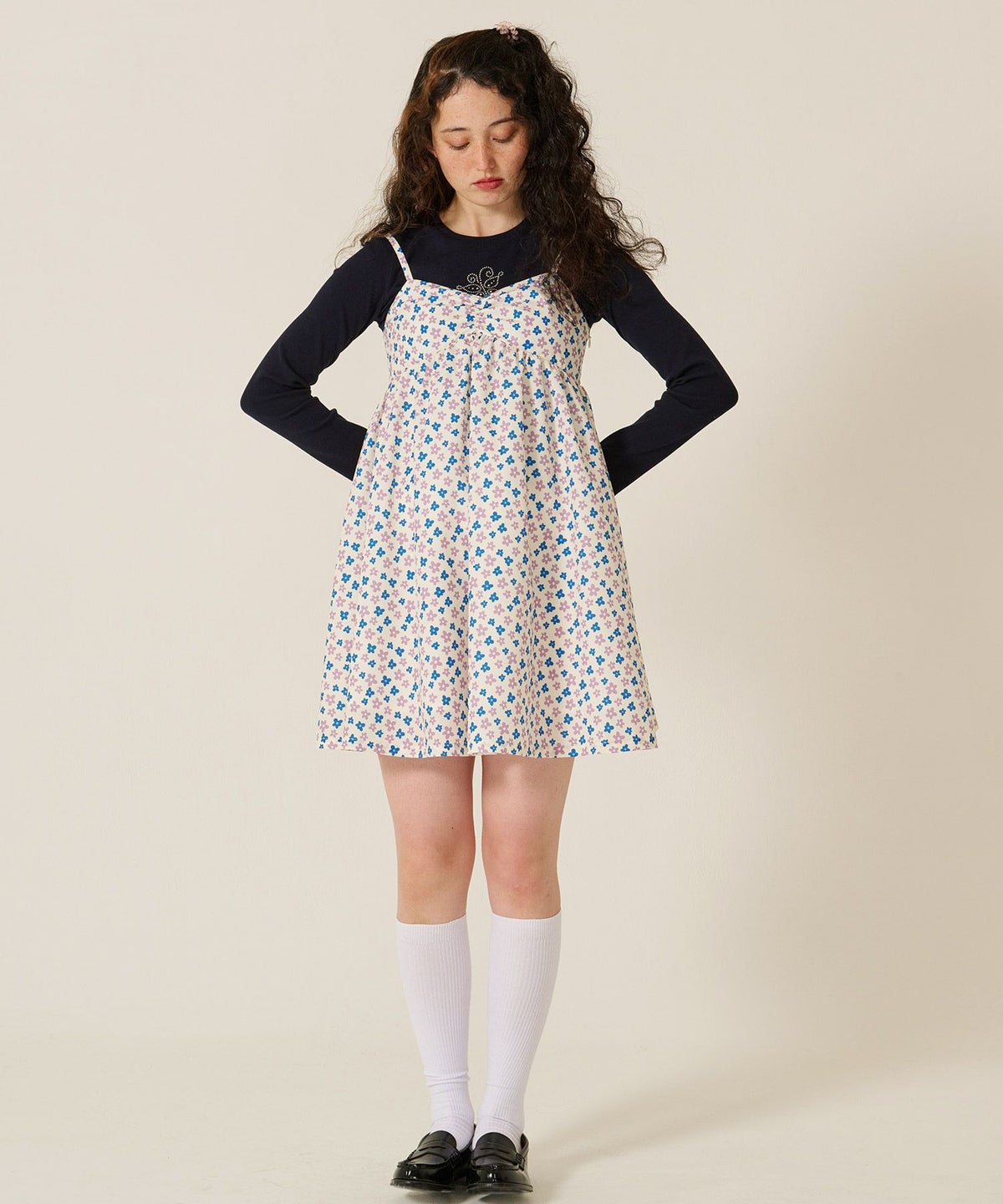 花柄/ワンピース/キャミワンピ