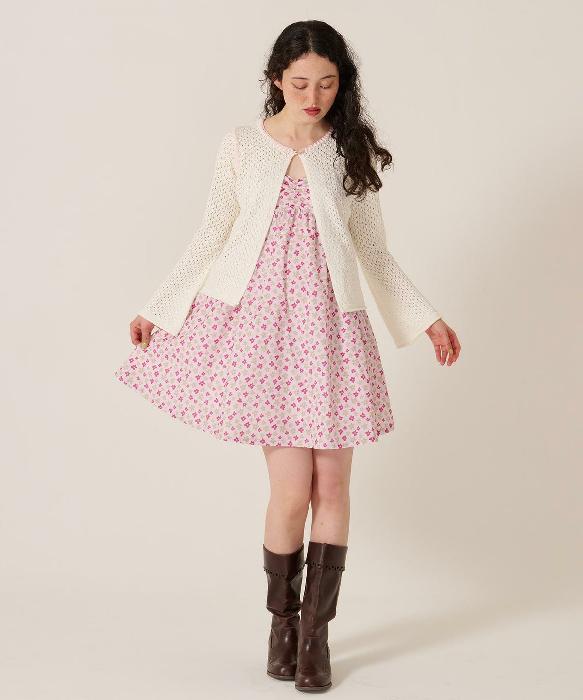 花柄/ワンピース/キャミワンピ