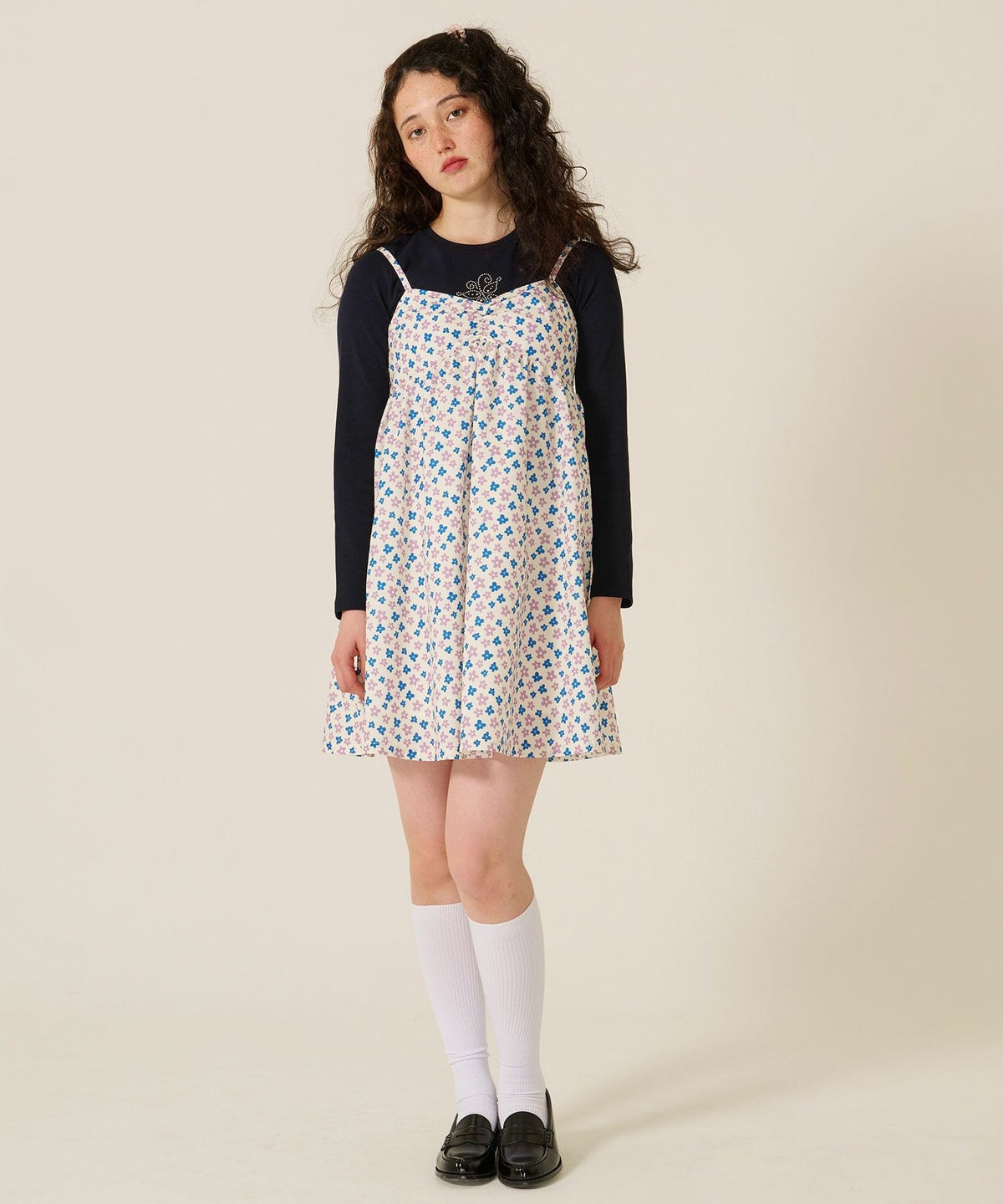 花柄/ワンピース/キャミワンピ