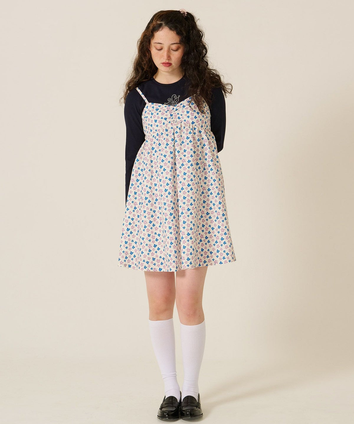 花柄/ワンピース/キャミワンピ