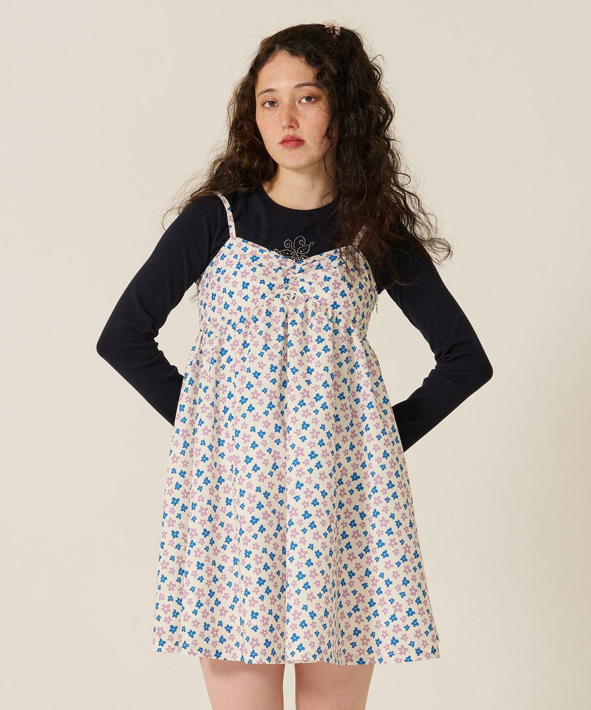 花柄/ワンピース/キャミワンピ