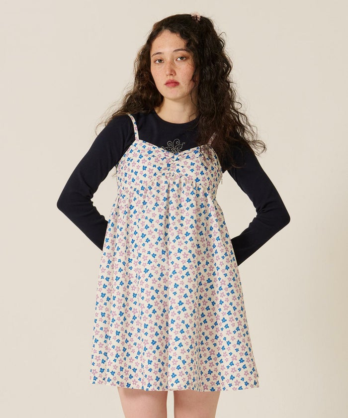 花柄/ワンピース/キャミワンピ