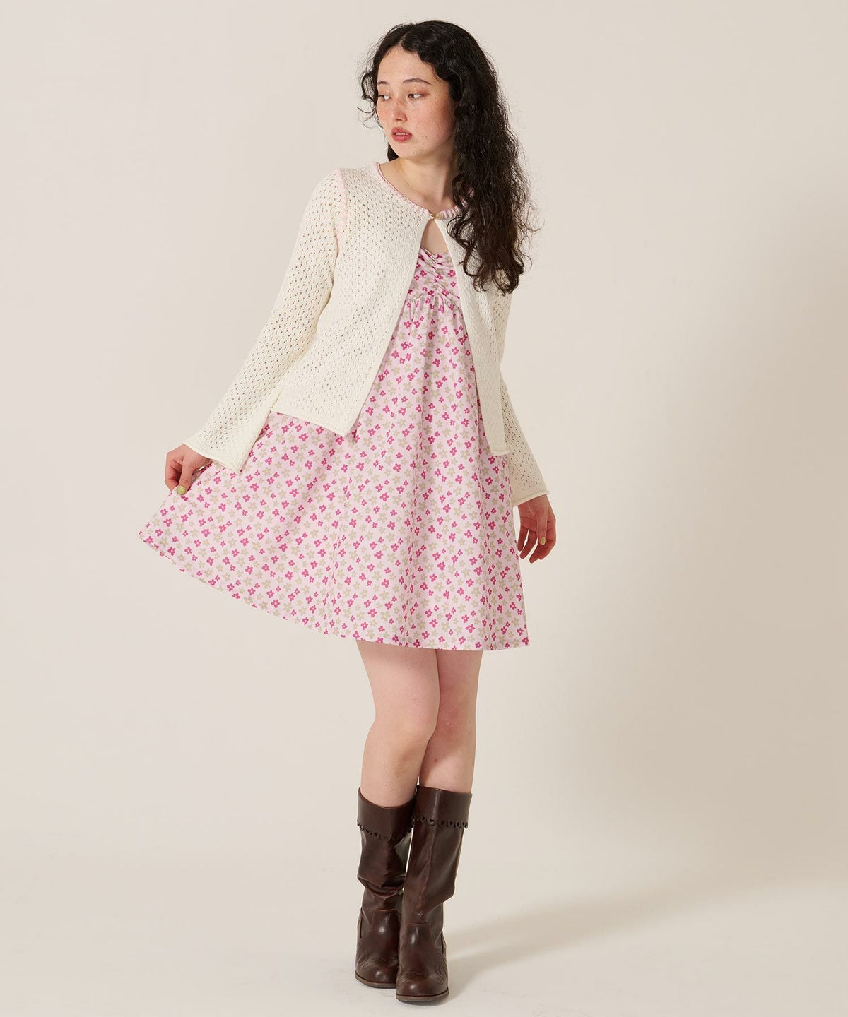 花柄/ワンピース/キャミワンピ