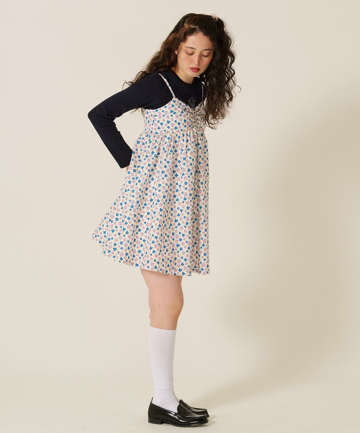 花柄/ワンピース/キャミワンピ