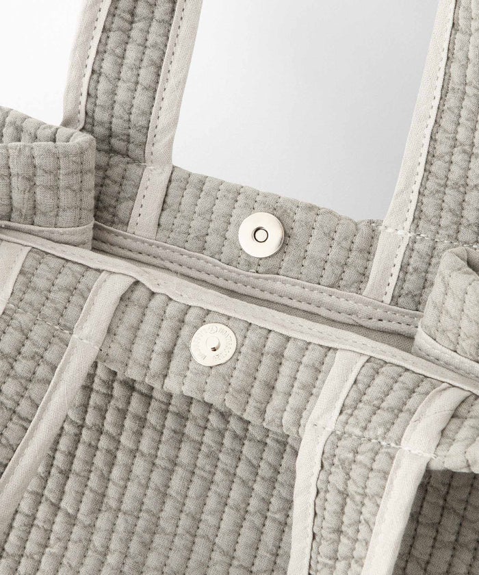 マチ付き パールトリム ヌビ バッグ スタンダード 韓国 オフィス かわいい アイボリー グレー チャコール ブラック フリー