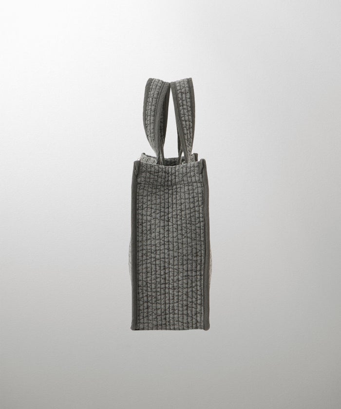 マチ付き パールトリム ヌビ バッグ large オフィス かわいい アイボリー グレー チャコール ブラック フリー