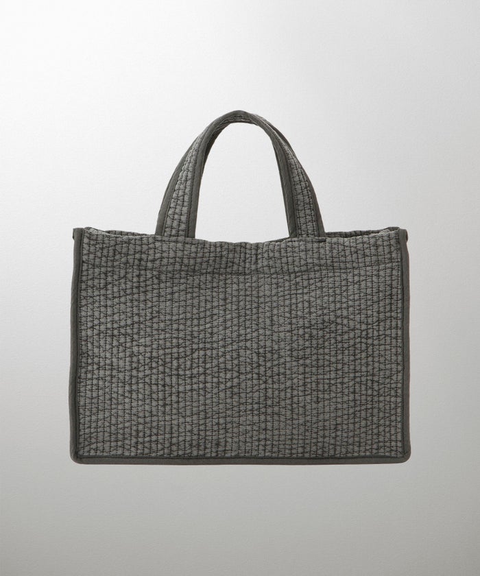 マチ付き パールトリム ヌビ バッグ large オフィス かわいい アイボリー グレー チャコール ブラック フリー