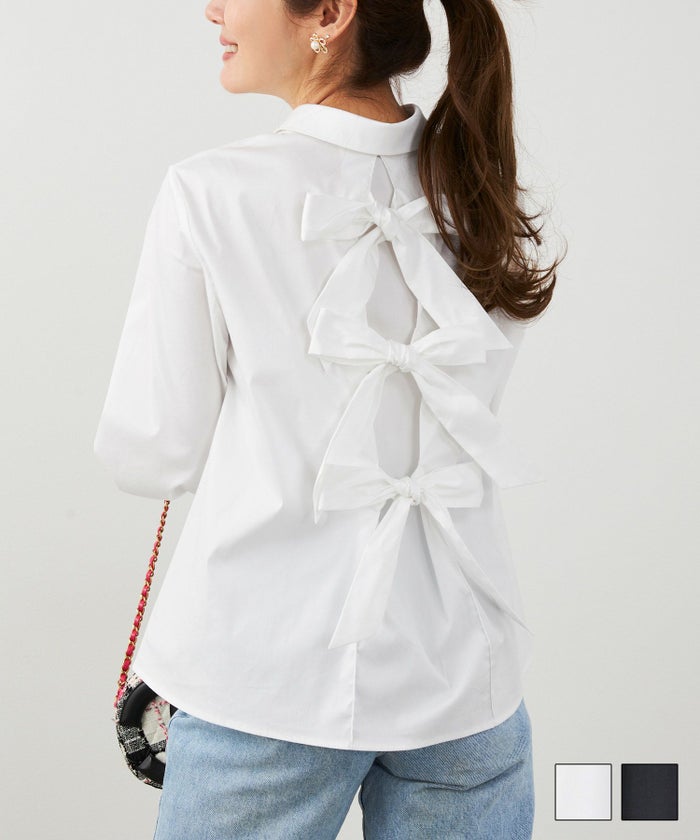 バックリボン シャツ ブラウス Liala×PG