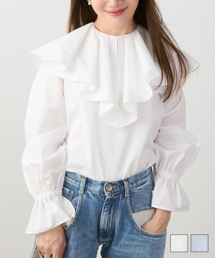 フレア襟 ブラウス Liala×PG