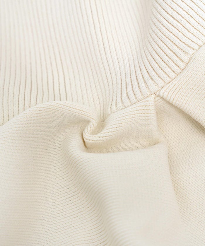 ニット ワンピース フリル 前開き 授乳 ママ きれいめ フェミニン 上品 ママ友 かわいい 大人 配色 ゴールド 半袖 5分袖 フレア フレアシルエット タック ミモレ 開襟 デコルテすっきり 襟付き 春 夏