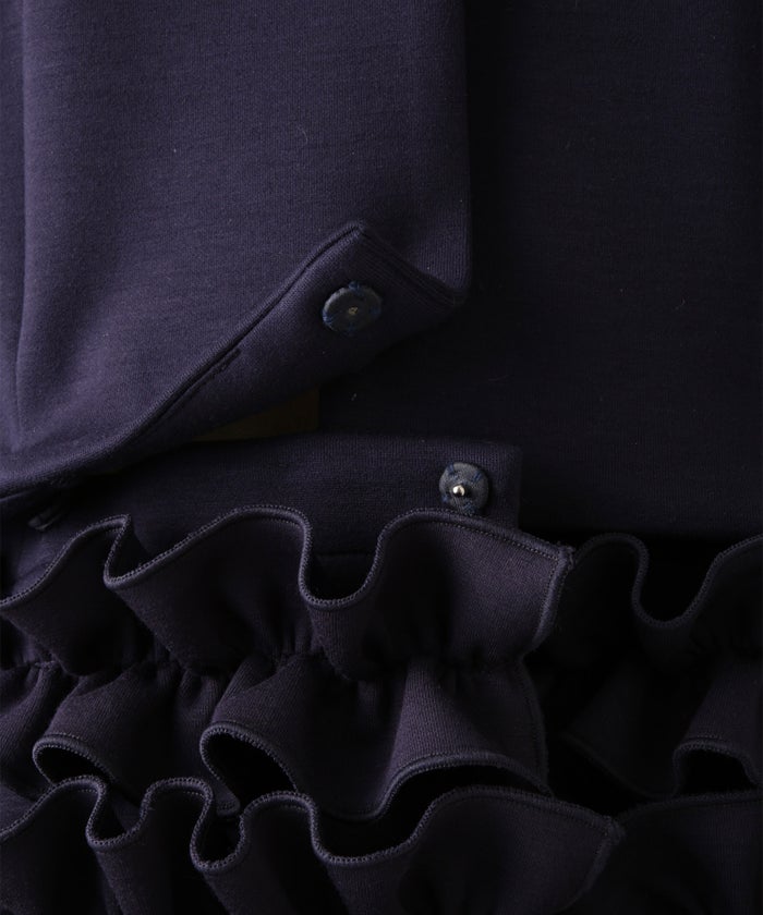 2way フリルヘム ジレ ホワイト ネイビー ブラック ペプラム ホワイト ネイビー ブラック フリー