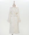 総レース ロング トレンチコート ホワイト ピンク ネイビー 総レース ロング トレンチコート ＆BLOOM（アンドブルーム）