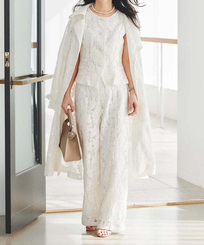 総レース ロング トレンチコート ＆BLOOM（アンドブルーム）