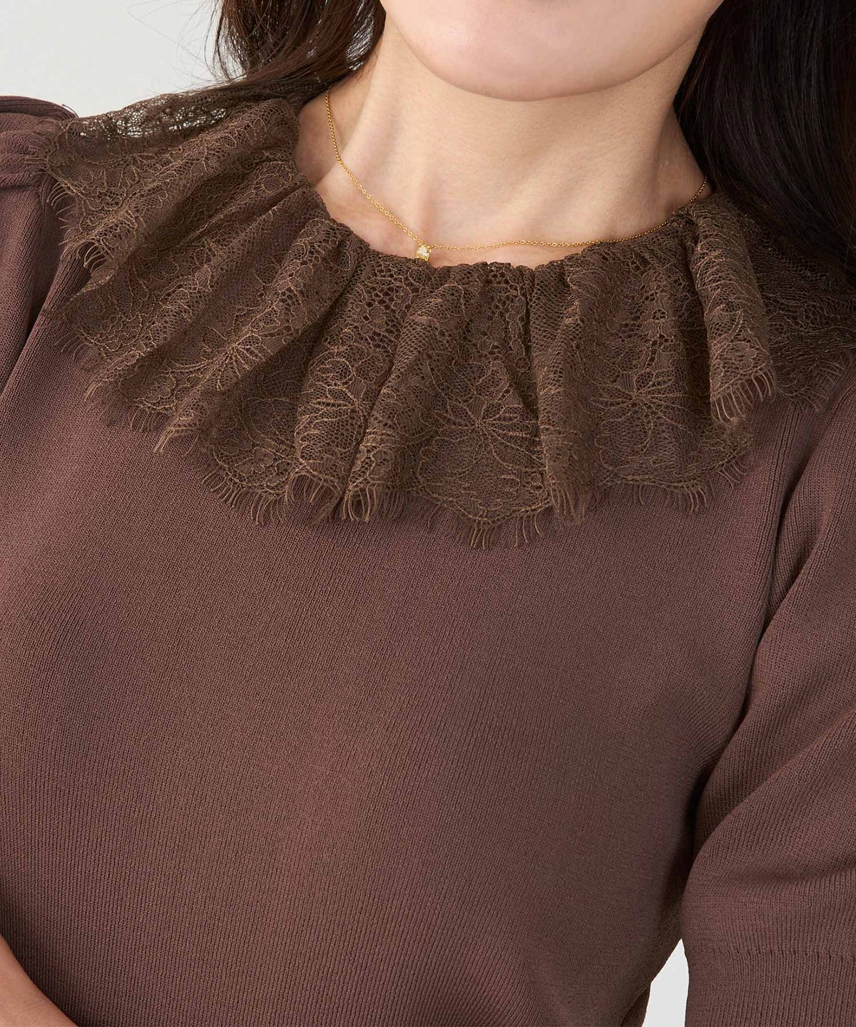 手洗い可 サマーニット ドライタッチ シャリ感 涼感 春 夏 フェミニン 上品 大人可愛い きれいめ 大人カジュアル ジョイントスペース