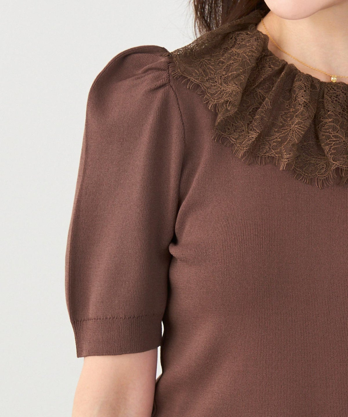 手洗い可 サマーニット ドライタッチ シャリ感 涼感 春 夏 フェミニン 上品 大人可愛い きれいめ 大人カジュアル ジョイントスペース