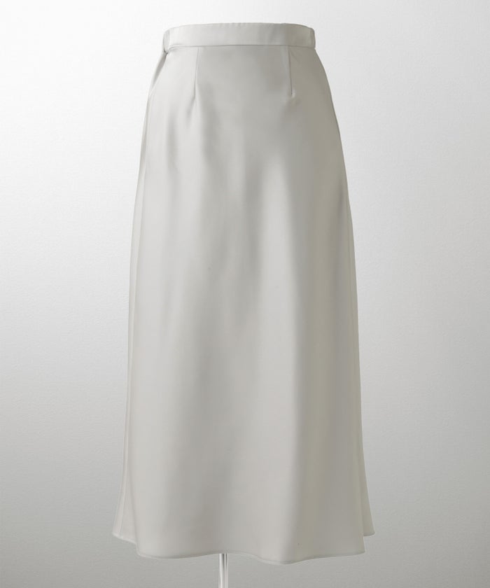 サテン ナロー スカート ボトムス レディース サックス ベージュ ブラック S M