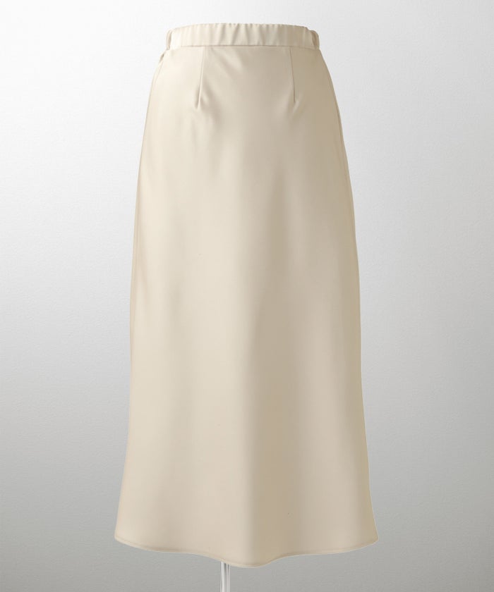 サテン ナロー スカート ボトムス レディース サックス ベージュ ブラック S M