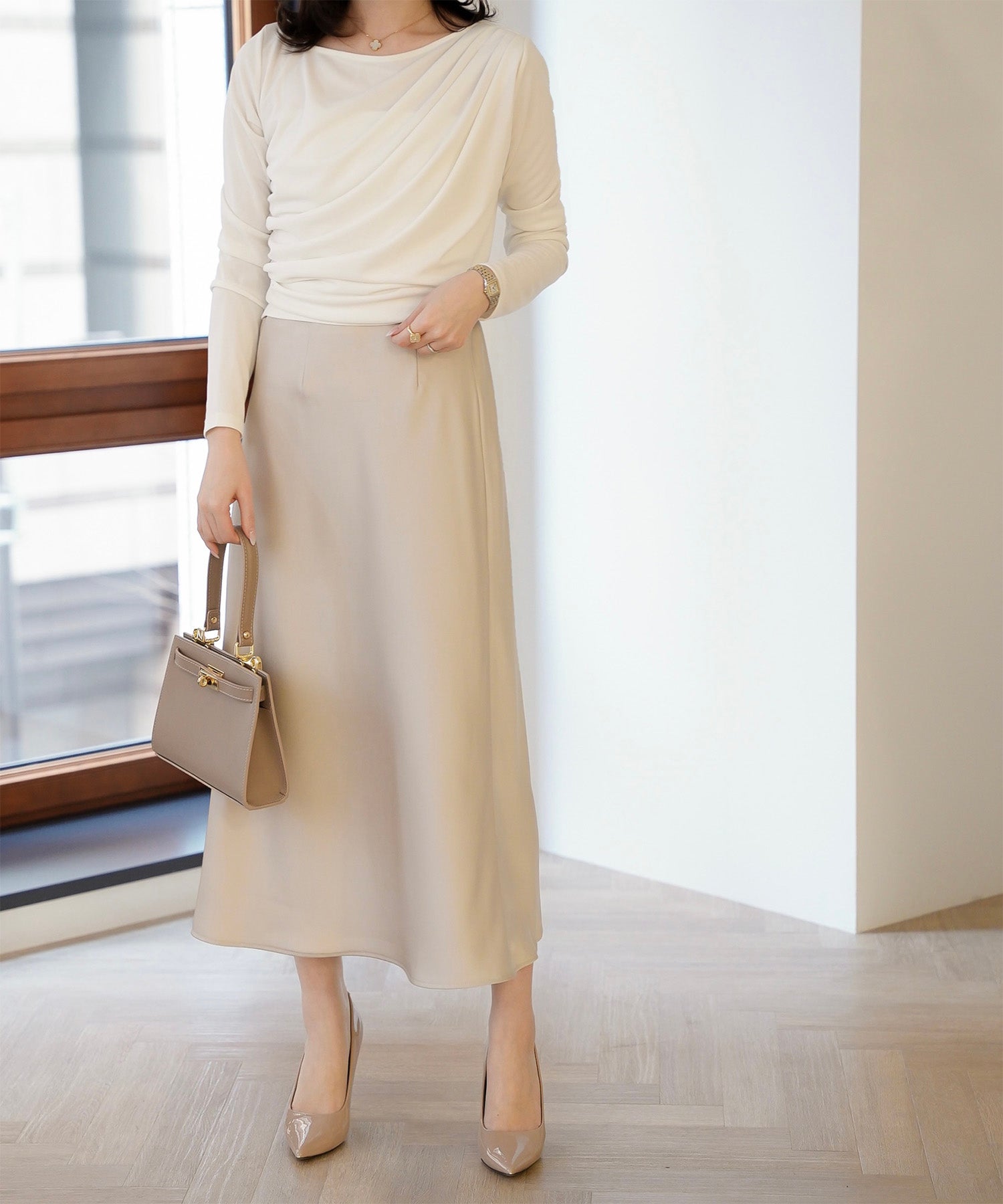 サテン ナロー スカート HUIT 全3色｜hit611-0354【1】 - スカート商品