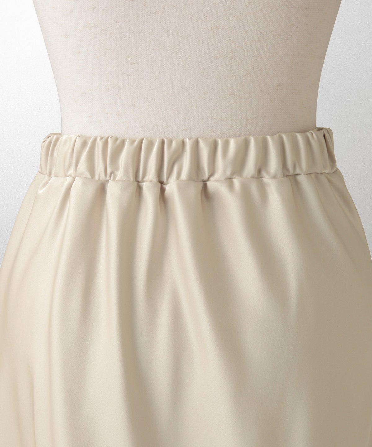 サテン ナロー スカート ボトムス レディース サックス ベージュ ブラック S M