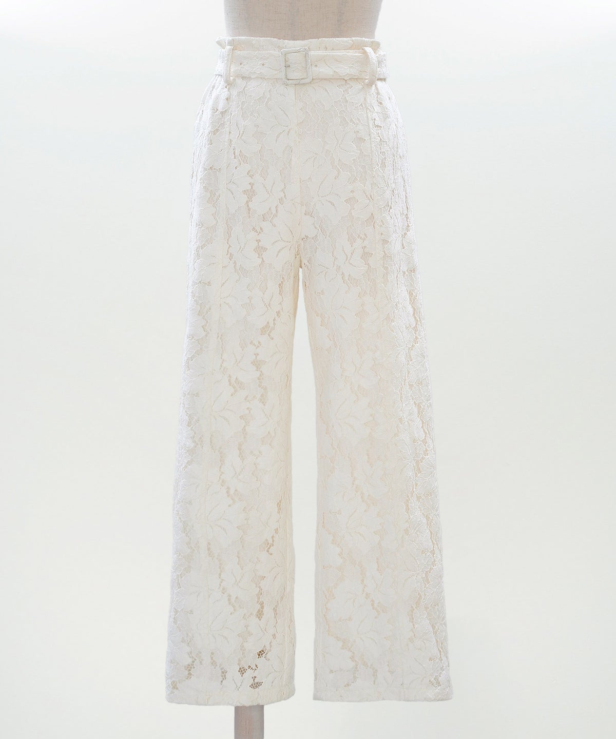 総レース ワイドパンツ オケージョン 結婚式 上品 フェミニン きれいめ 体型カバー 楽ちん 入学式 通勤 セットアップ ホワイト ピンク ネイビー ＆BLOOM（アンドブルーム）