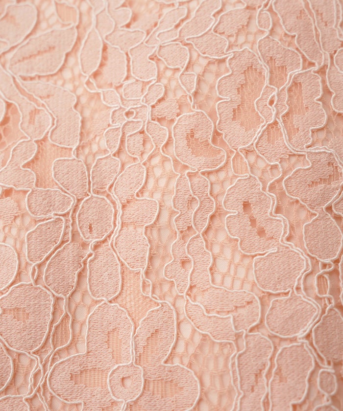 総レース ワイドパンツ オケージョン 結婚式 上品 フェミニン きれいめ 体型カバー 楽ちん 入学式 通勤 セットアップ ホワイト ピンク ネイビー ＆BLOOM（アンドブルーム）