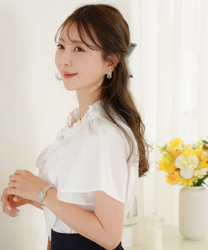 ヘアアクセサリー リボン グログラン きれいめ 配色 バイカラー かわいい 上品 式典 ヘアスタイル アップスタイル ヘアアレンジ