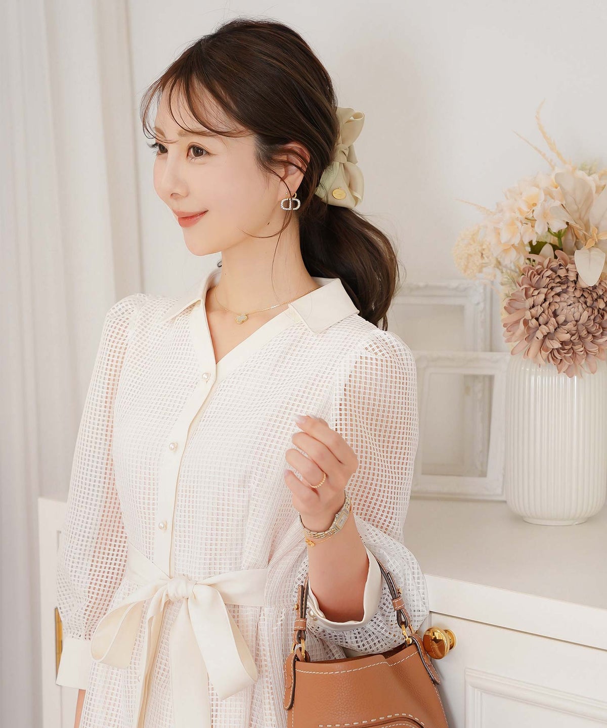 ヘアアクセサリー リボン グログラン きれいめ 配色 バイカラー かわいい 上品 式典 ヘアスタイル アップスタイル ヘアアレンジ