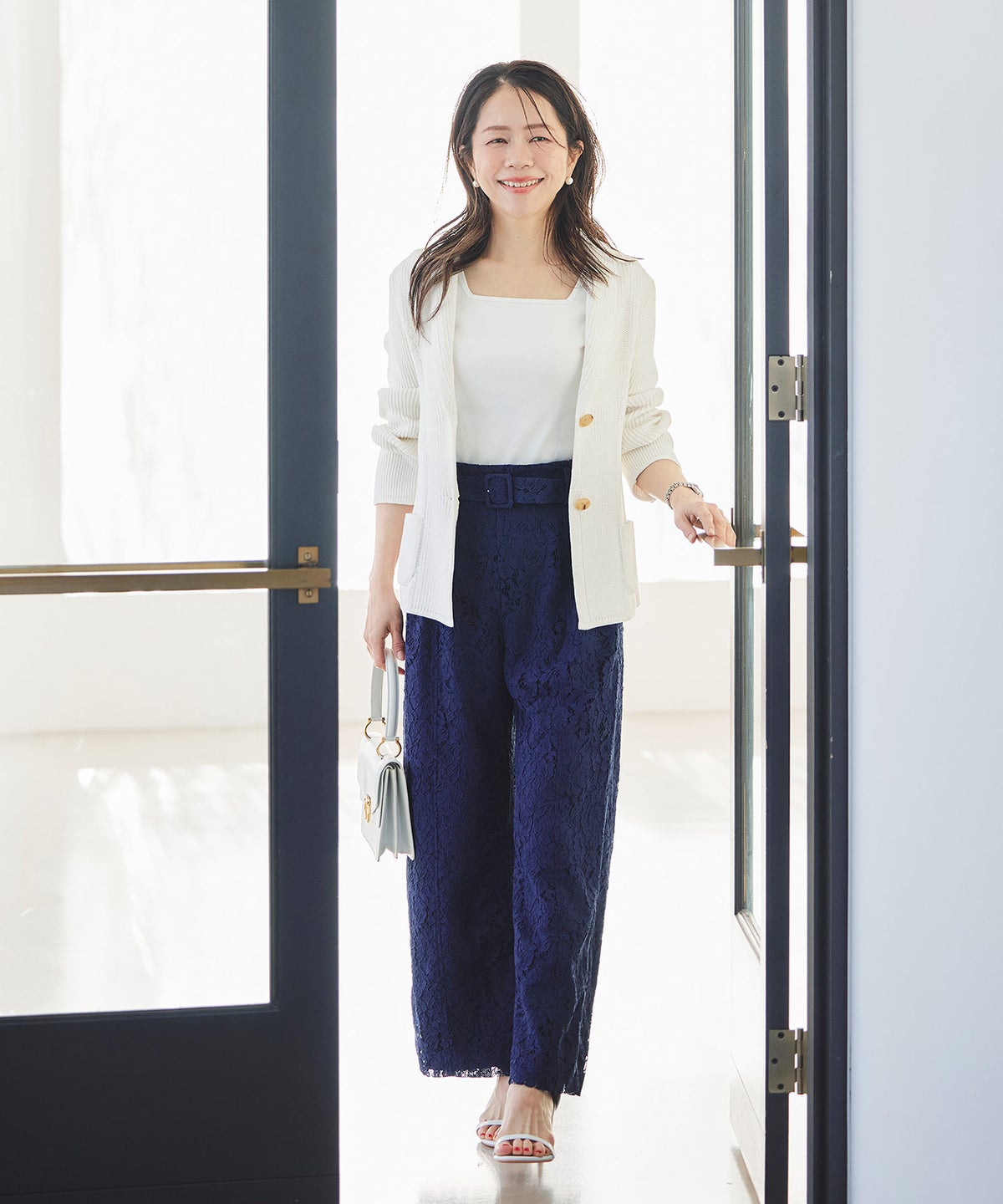 UVカット スクエアネック カットソー 接触冷感 透湿 綿100 半袖 ホワイト ブラック ボーダー 通勤 きれいめ 涼しい 春 夏 UVカット スクエアネック トップス ＆BLOOM（アンドブルーム）