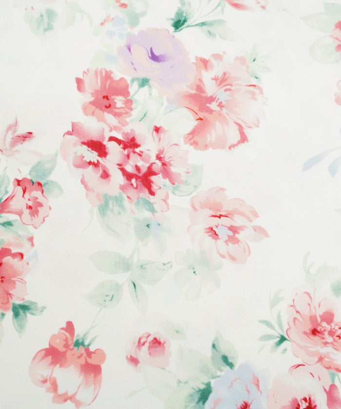 花柄 スカート ギャザー フレア ミドル丈 通勤 カジュアル フェミニン 大人かわいい 上品 モノトーン ピンク ジョイントスペース