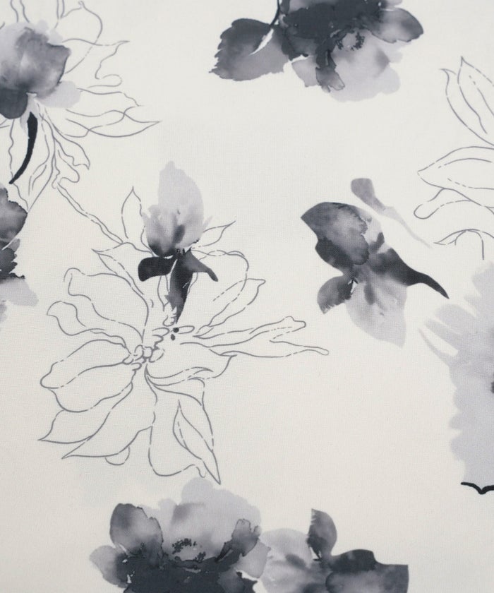 花柄 スカート ギャザー フレア ミドル丈 通勤 カジュアル フェミニン 大人かわいい 上品 モノトーン ピンク ジョイントスペース