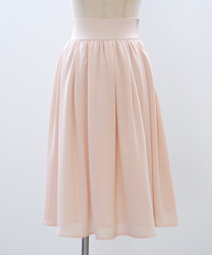 スカート ギャザー フレア セットアップ 通勤 働く女性 アフタヌーンティー フェミニン 大人かわいい 上品 ドット柄 ギャザー フレア スカート ＆BLOOM（アンドブルーム）