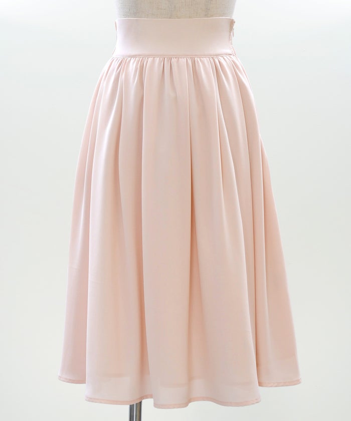 スカート ギャザー フレア セットアップ 通勤 働く女性 アフタヌーンティー フェミニン 大人かわいい 上品 ドット柄 ギャザー フレア スカート ＆BLOOM（アンドブルーム）