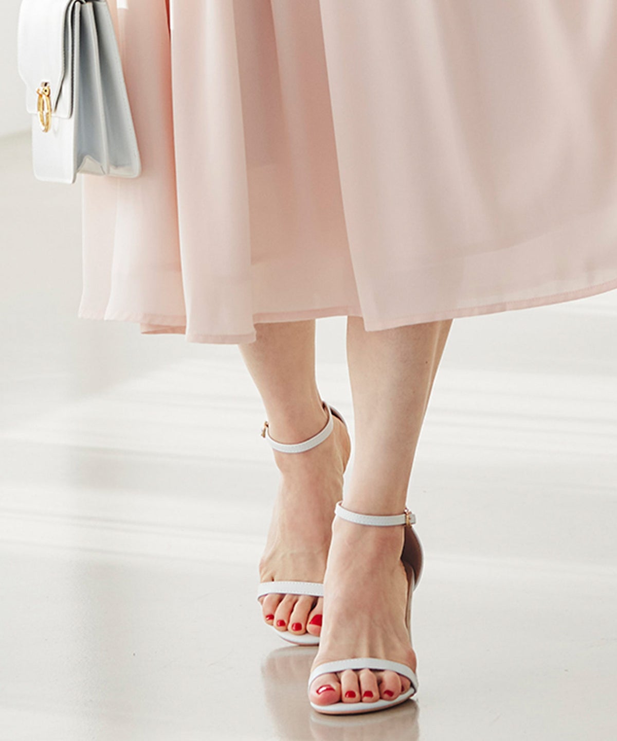 スカート ギャザー フレア セットアップ 通勤 働く女性 アフタヌーンティー フェミニン 大人かわいい 上品 ドット柄 ギャザー フレア スカート ＆BLOOM（アンドブルーム）