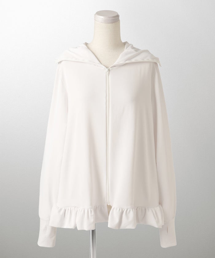 ポケッタブル UVカット パーカー レディース ファッション ホワイト ネイビー ブラック M