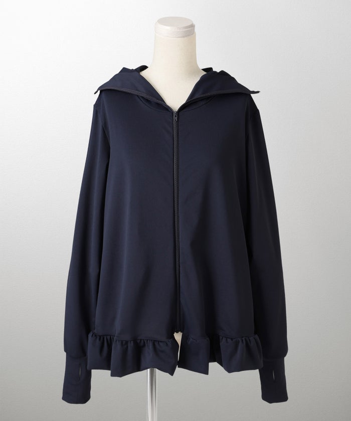 ポケッタブル UVカット パーカー レディース ファッション ホワイト ネイビー ブラック M