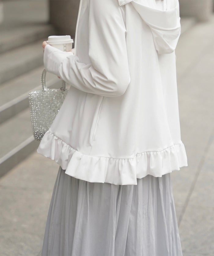 ポケッタブル UVカット パーカー レディース ファッション ホワイト ネイビー ブラック M