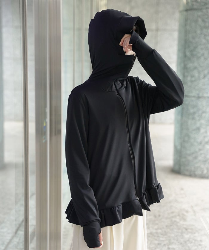 ポケッタブル UVカット パーカー レディース ファッション ホワイト ネイビー ブラック M