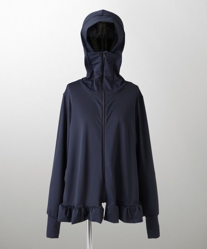 ポケッタブル UVカット パーカー レディース ファッション ホワイト ネイビー ブラック M