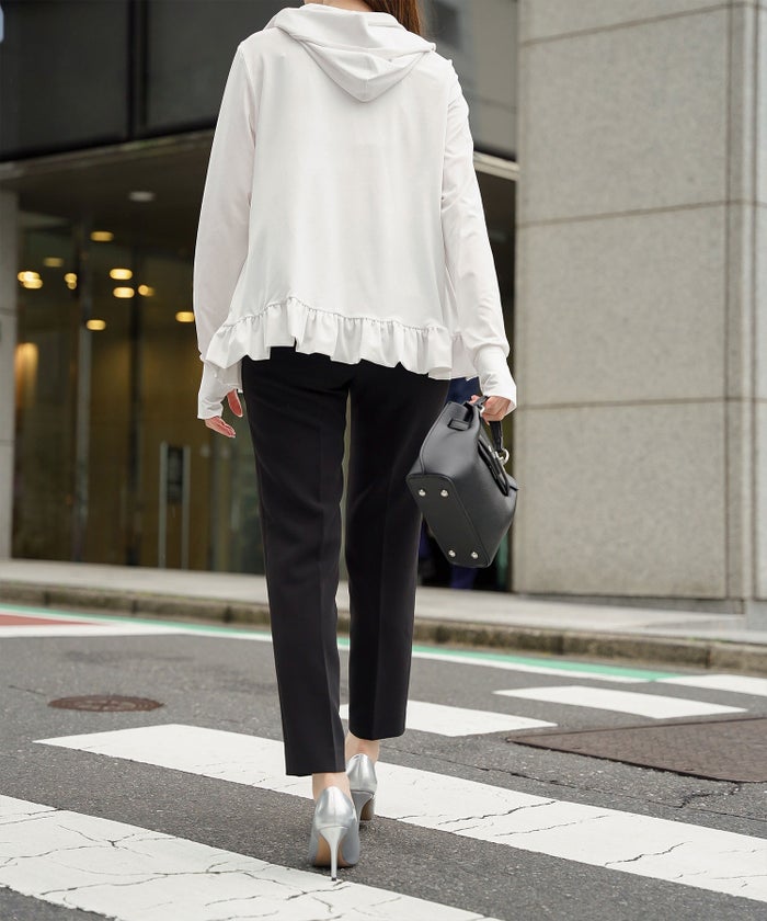 ポケッタブル UVカット パーカー レディース ファッション ホワイト ネイビー ブラック M