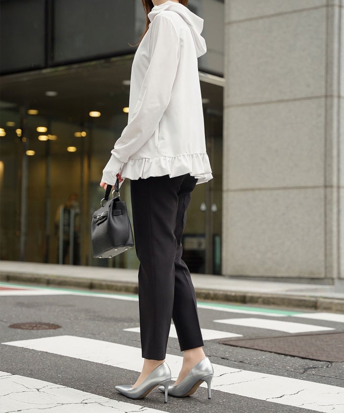 ポケッタブル UVカット パーカー レディース ファッション ホワイト ネイビー ブラック M