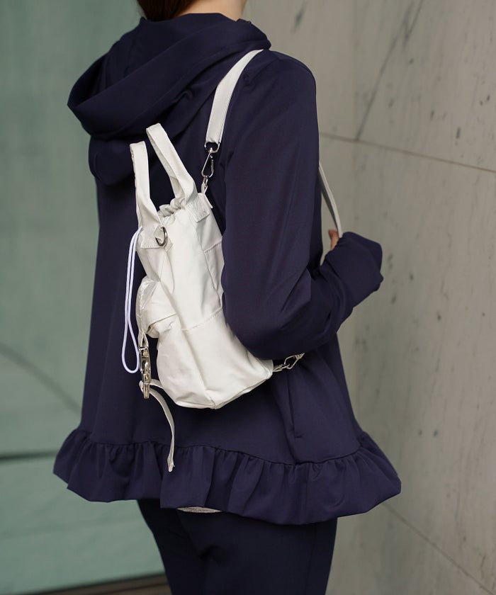 ポケッタブル UVカット パーカー レディース ファッション ホワイト ネイビー ブラック M