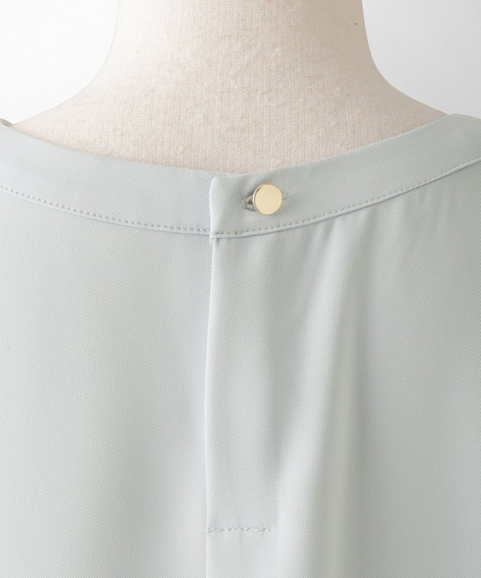 アシンメトリー ラッフル ブラウス レディース ファッション ウォッシャブル ホワイト サックス ネイビー M