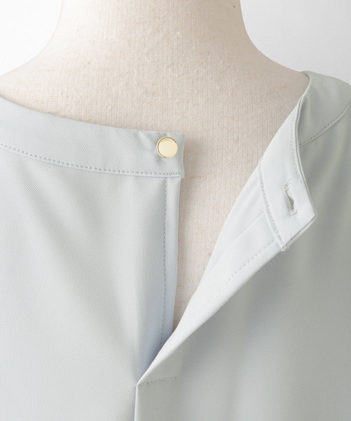 アシンメトリー ラッフル ブラウス レディース ファッション ウォッシャブル ホワイト サックス ネイビー M