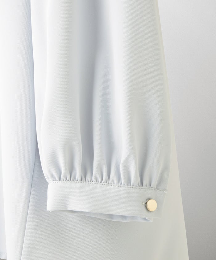 アシンメトリー ラッフル ブラウス レディース ファッション ウォッシャブル ホワイト サックス ネイビー M