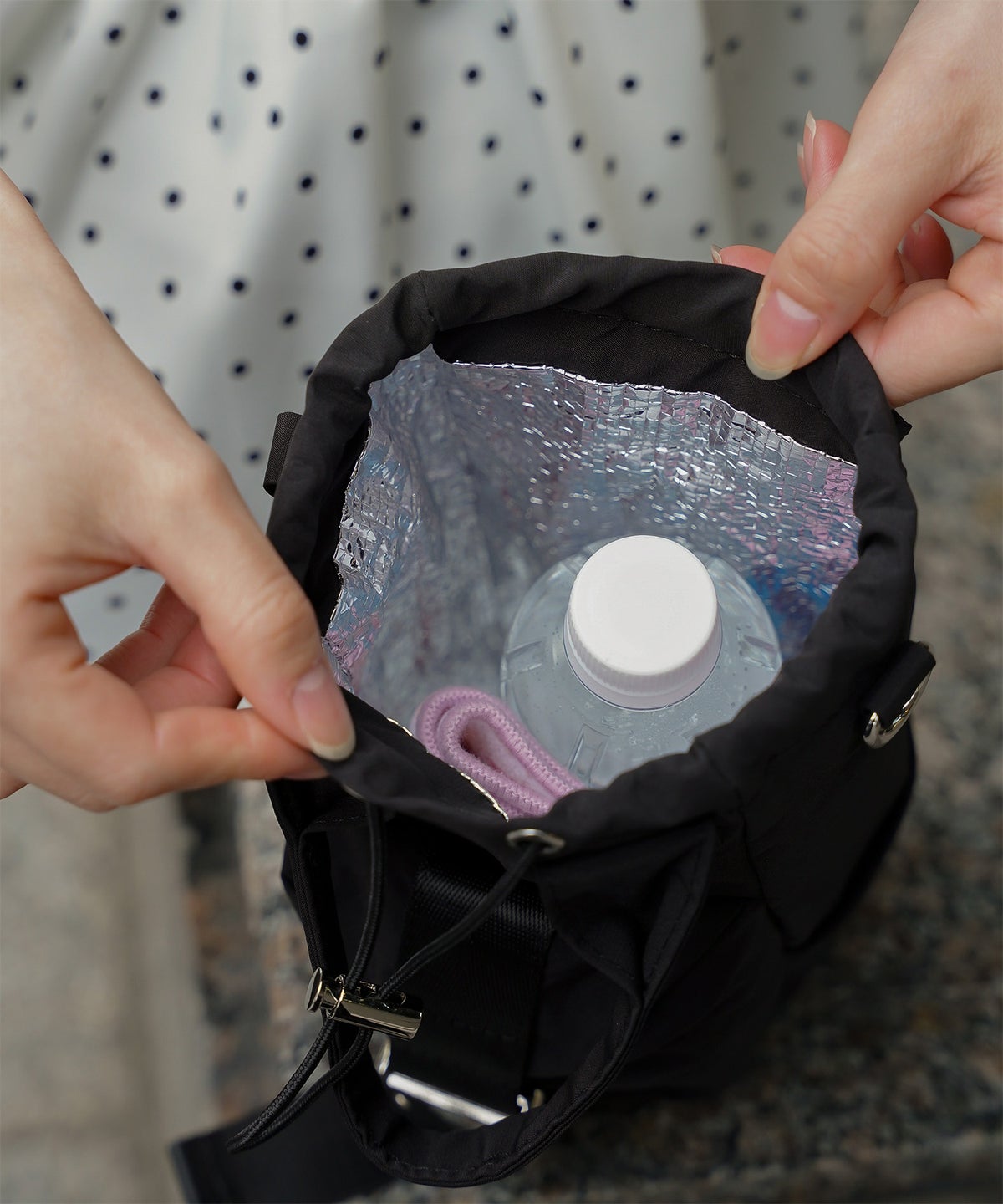 保冷・保温 ミニ ショルダー バッグ レディース ファッション ホワイト ピンク ブラック フリー